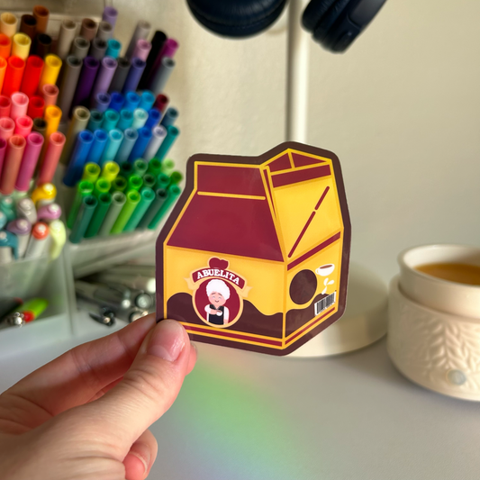 Abuelita Chocolate Carton De Leche Vinyl Sticker