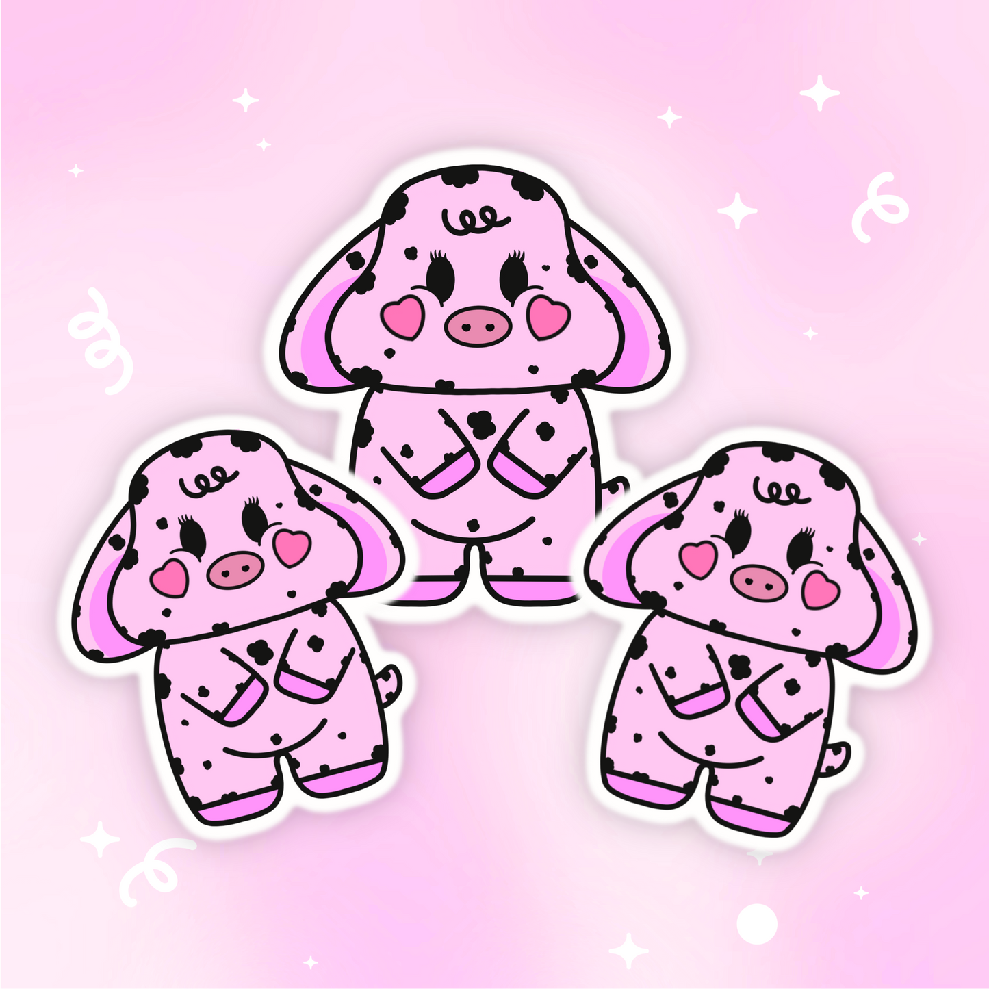 Luna Moo Vinyl Sticker