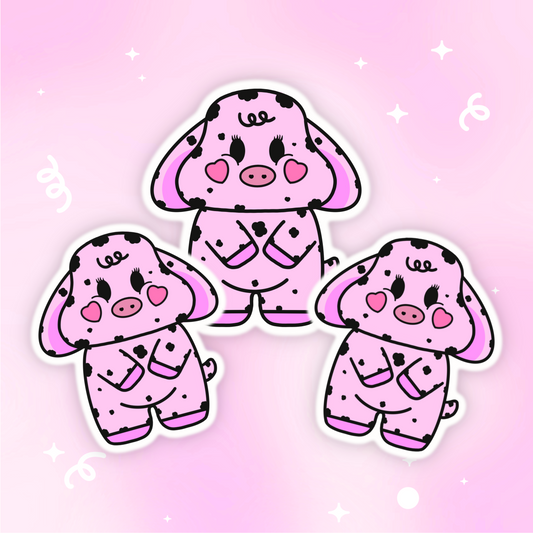 Luna Moo Vinyl Sticker