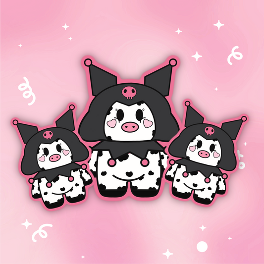 Kuromi Moo Vinyl Sticker