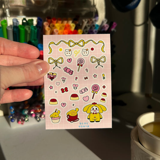 Pompompurin Moo Sticker Sheet