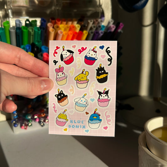 Sanrio Cupcakeys Sticker Sheet