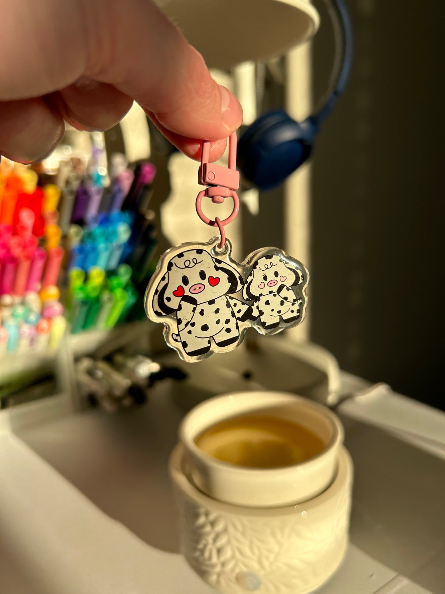 Amor y Moo Keychain