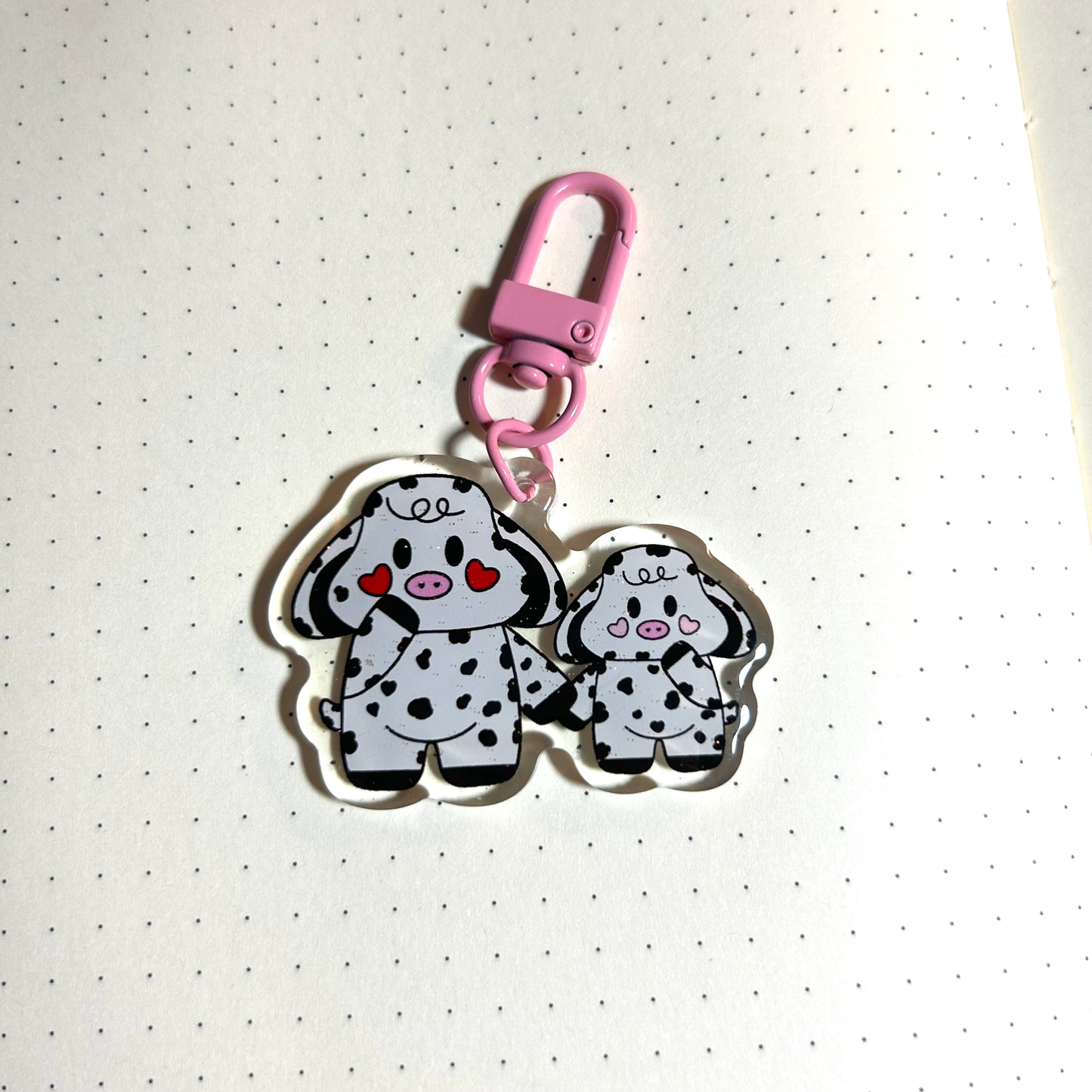 Amor y Moo Keychain