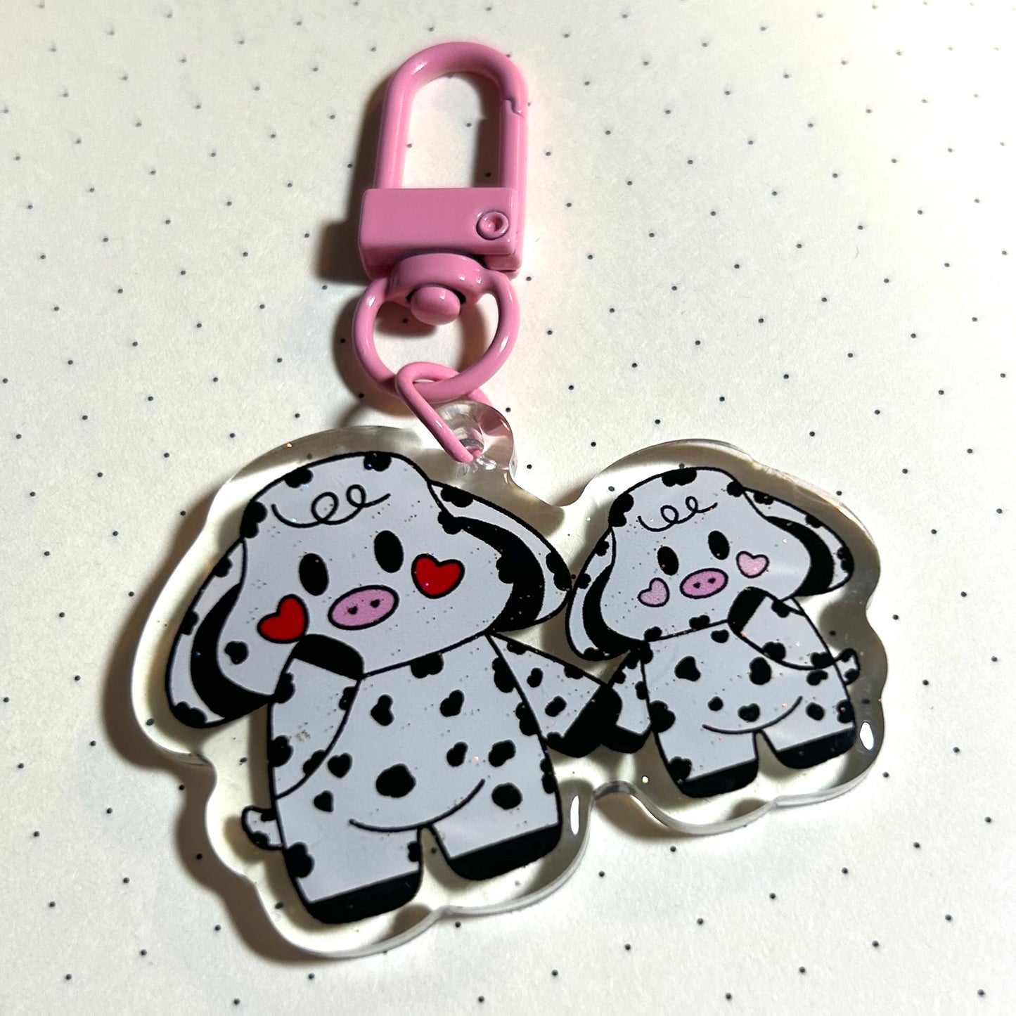 Amor y Moo Keychain
