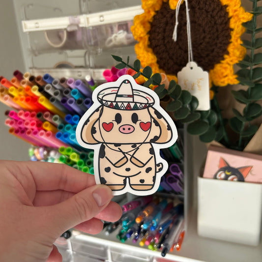 Carino Moo Vinyl Sticker