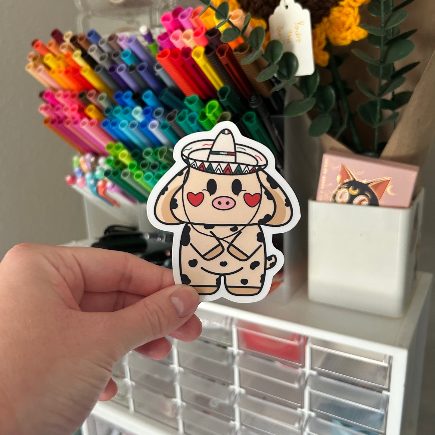 Carino Moo Vinyl Sticker