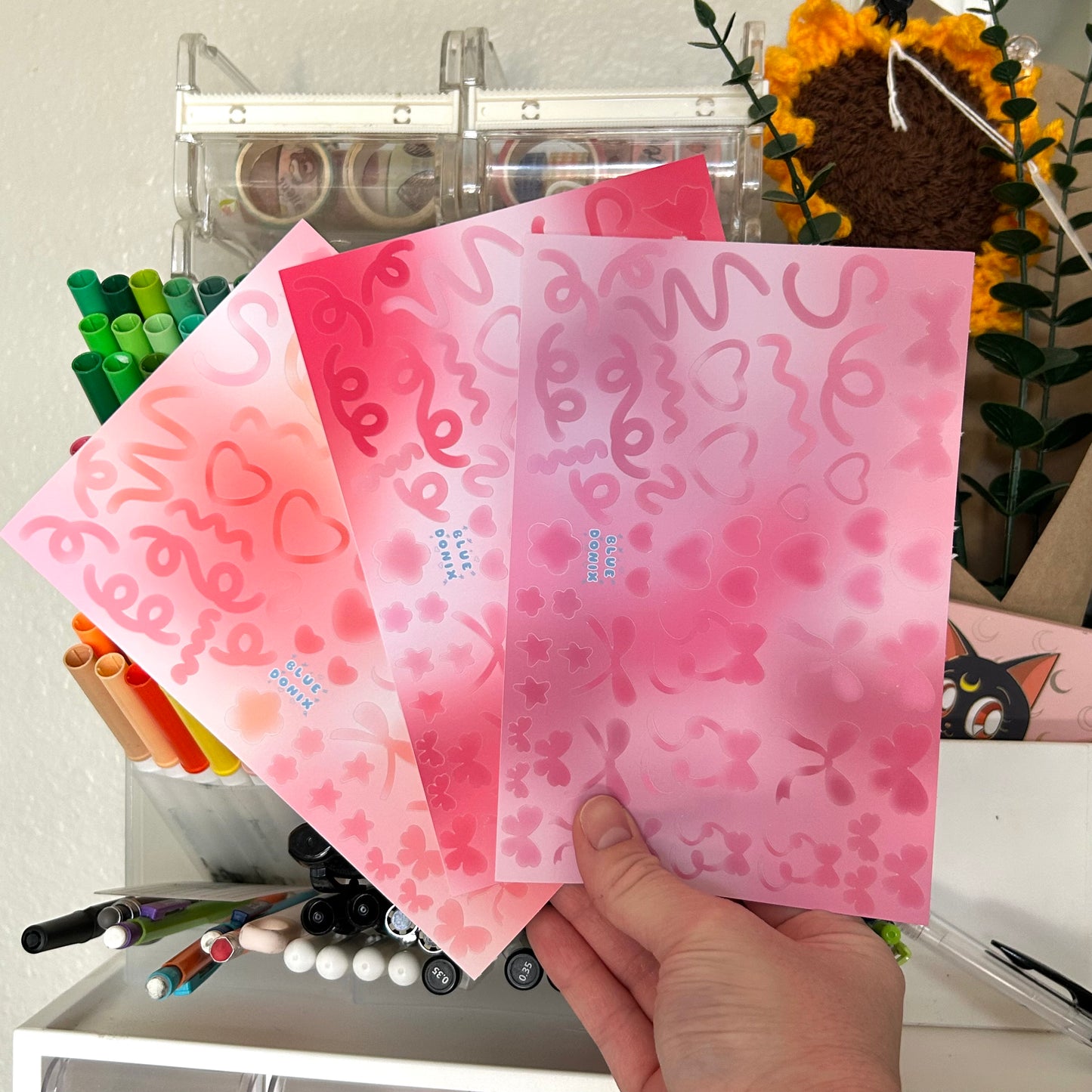 Beary Bow Deco Sticker Sheet