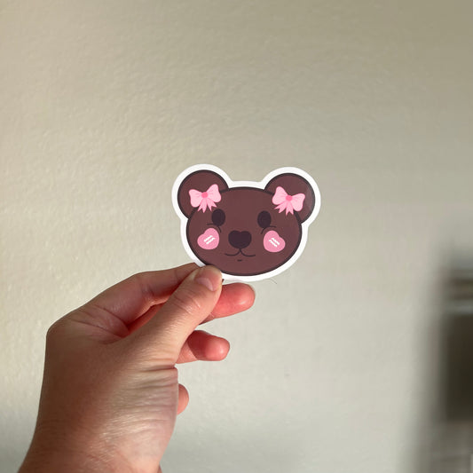 Hearts Cute Head Vinyl Sticker