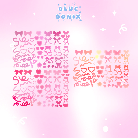 Beary Bow Deco Sticker Sheet