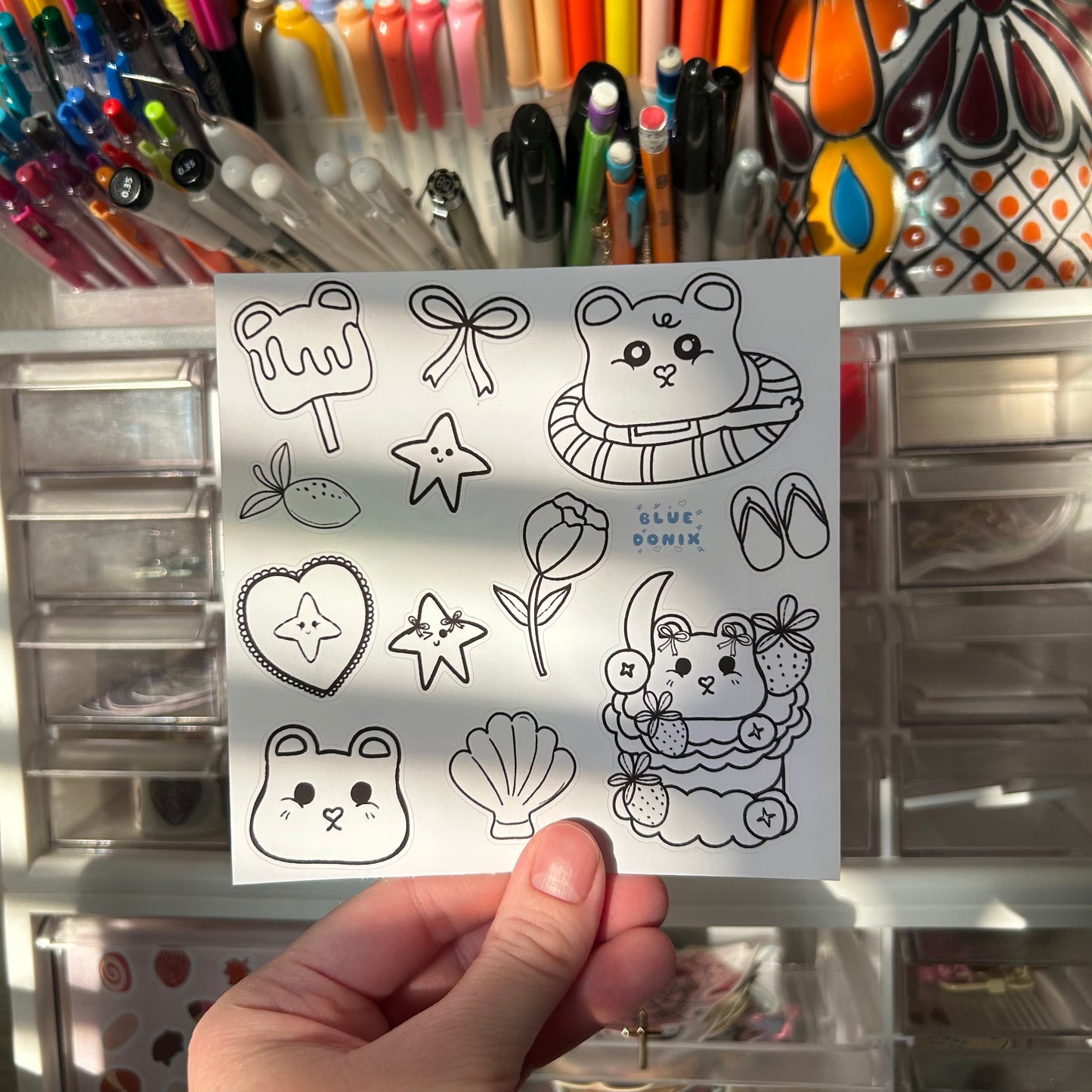 Honey Bears Beach Summer Sticker Sheet