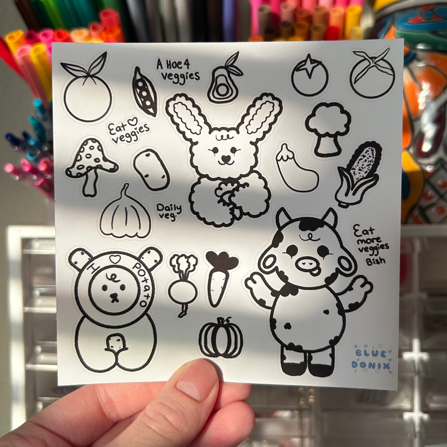 Eat your Daily Veg HOE Sticker Sheet