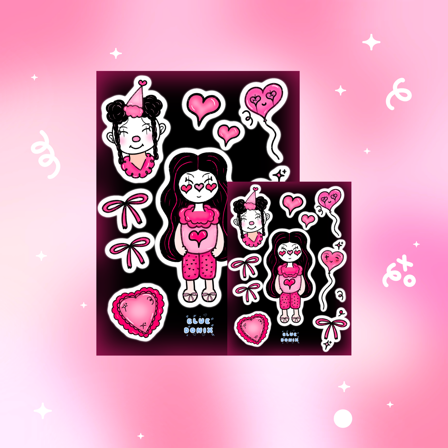 Pinky Smiley Sticker Sheet