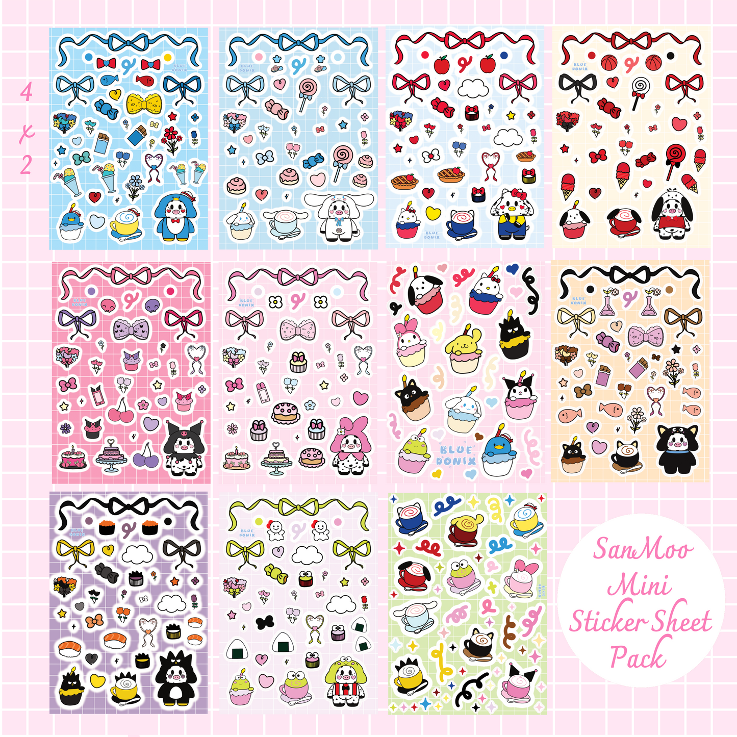 SanMoo Mini Sticker Sheet Pack