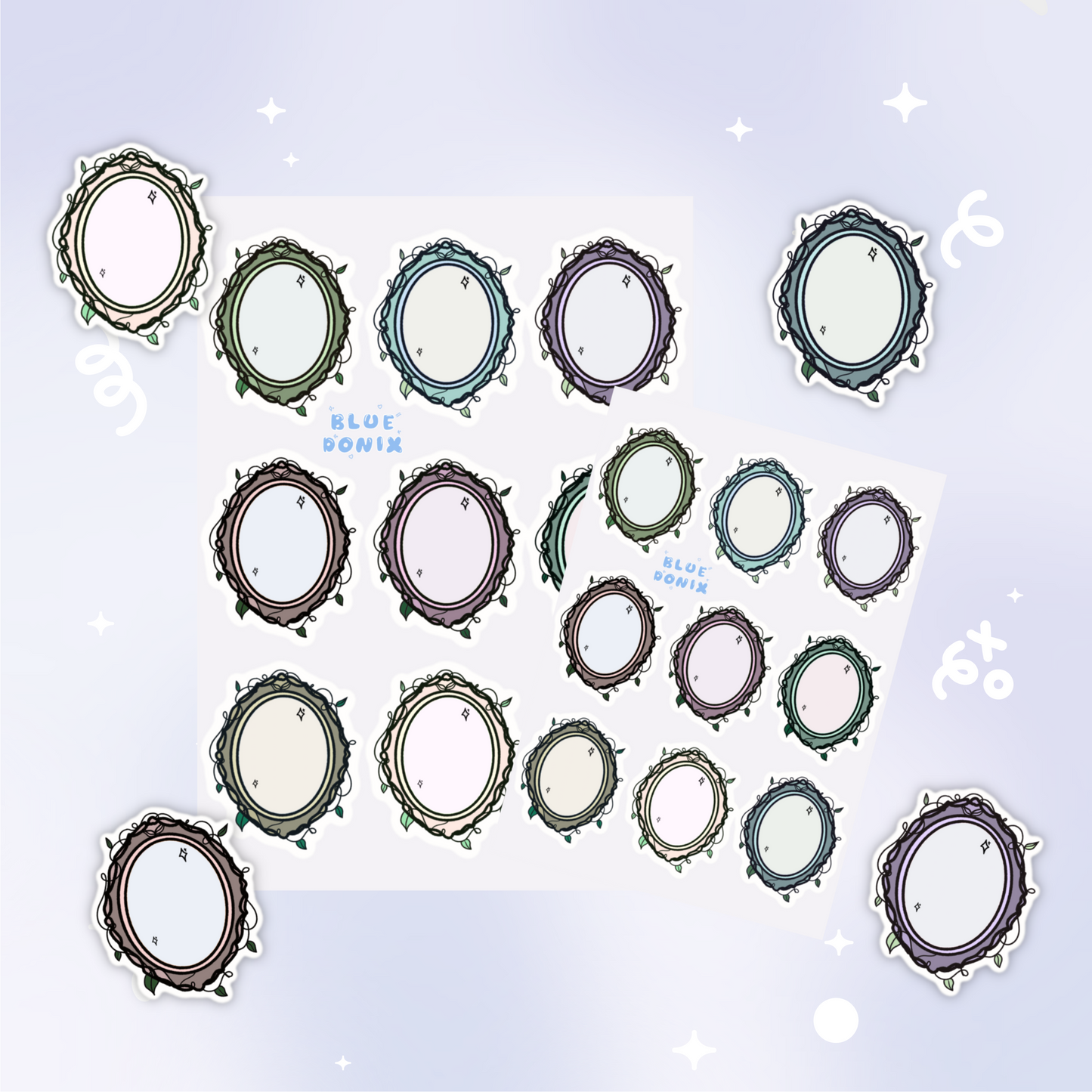 The lore of vintage mirrors Sticker Sheet