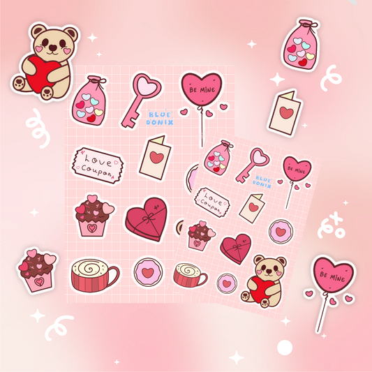 Ohhh Valentines Mini Sticker Sheet