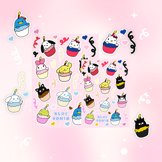 Sanrio Cupcakeys Sticker Sheet