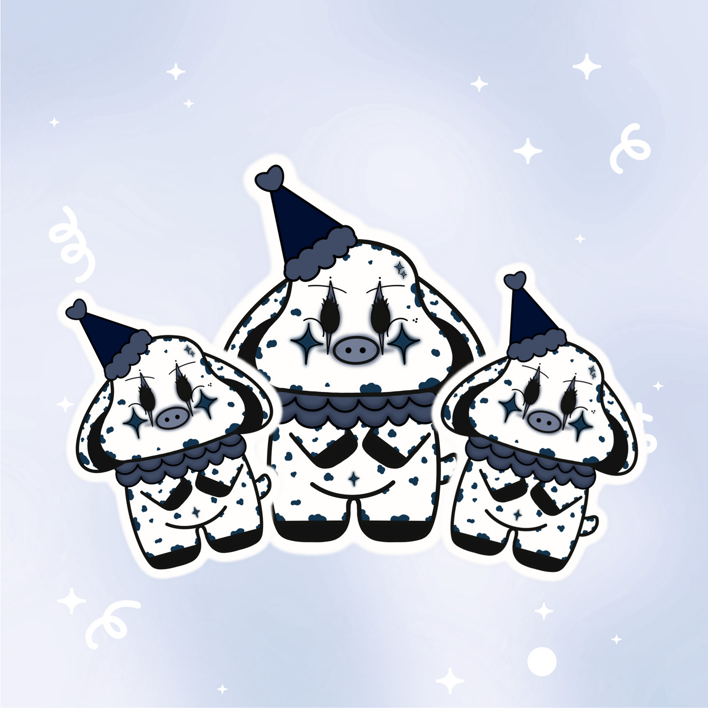 Mooey the Clown Vinyl Sticker