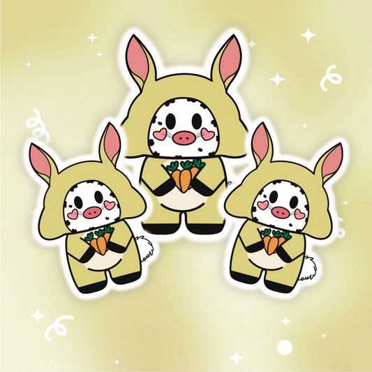 Rabbit Moo Vinyl Sticker