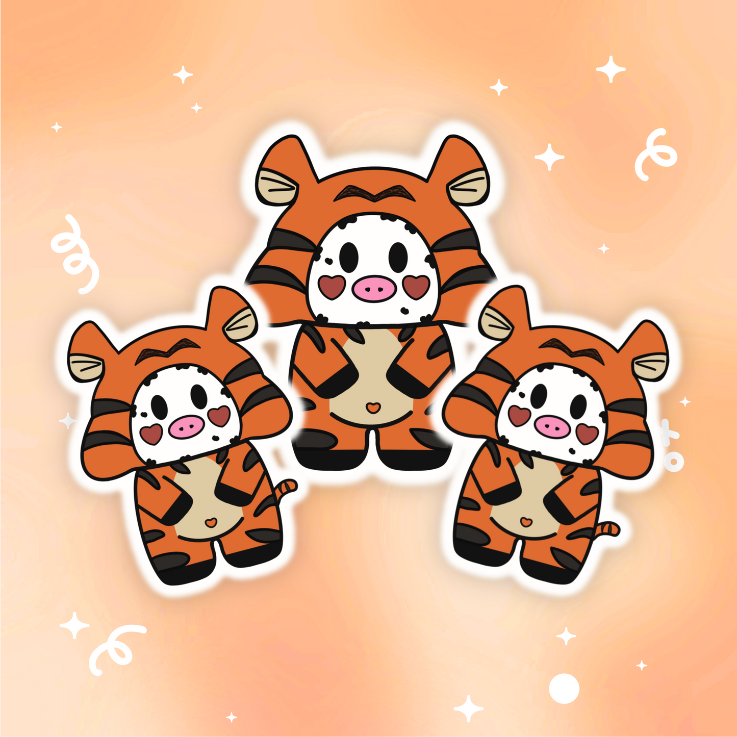 Tigger Moo Vinyl Sticker