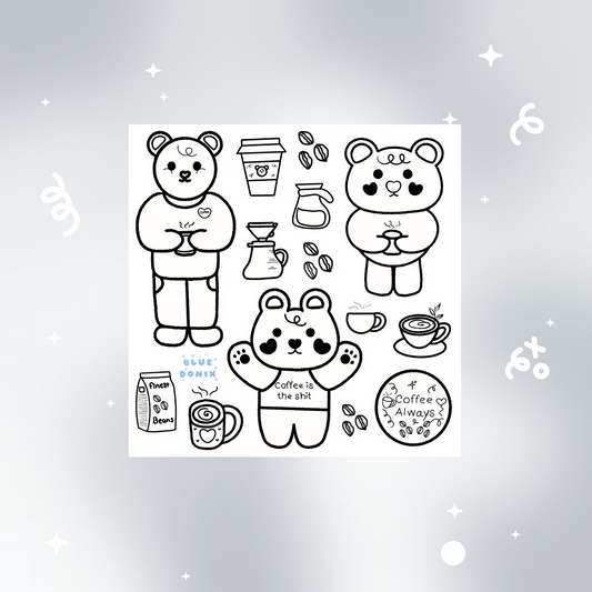 Beary Good Coffee Sticker Sheet