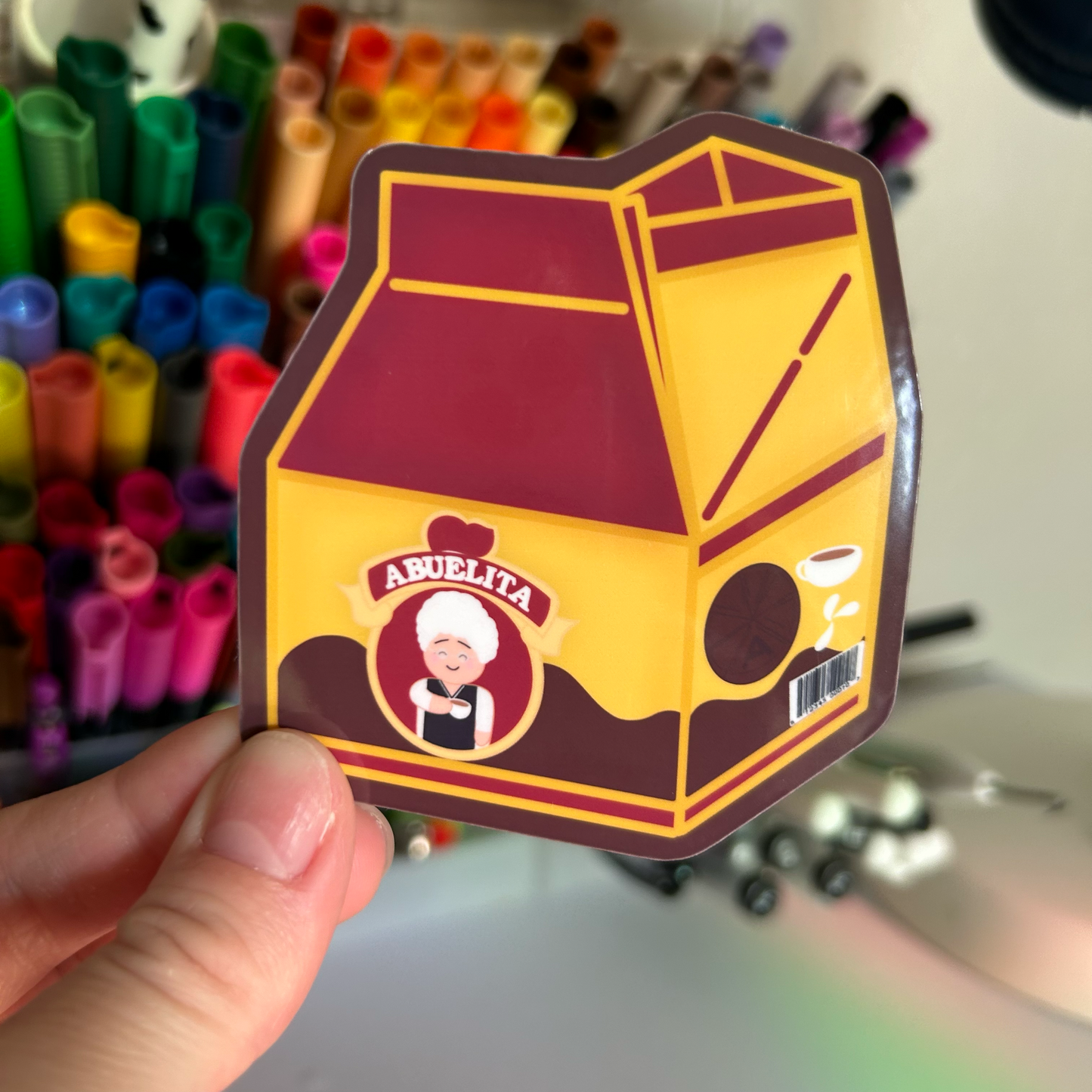 Abuelita Chocolate Carton De Leche Vinyl Sticker