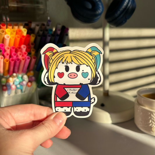 Harley Moo Quinn Vinyl Sticker