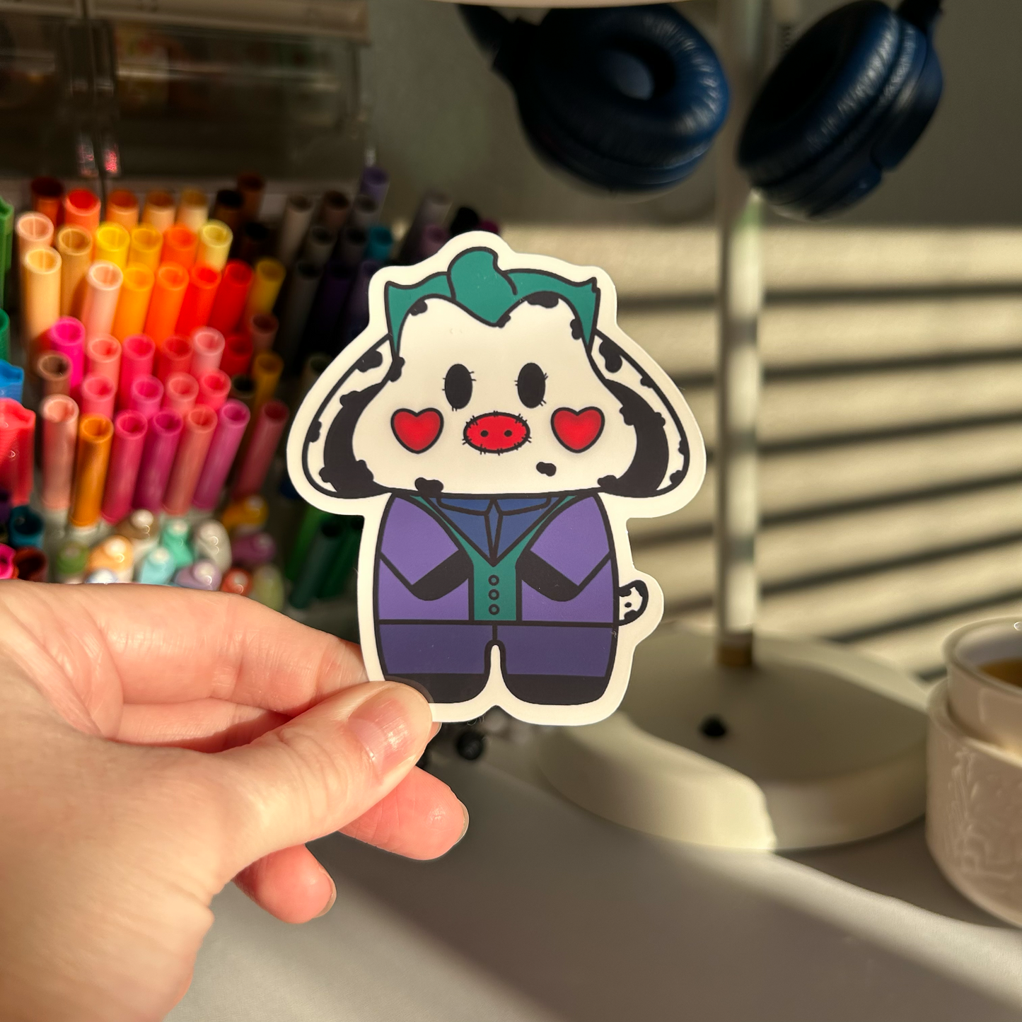 Joker Moo Vinyl Sticker