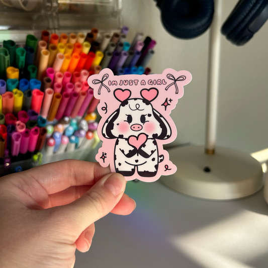 Im Just a Girl Vinyl Sticker