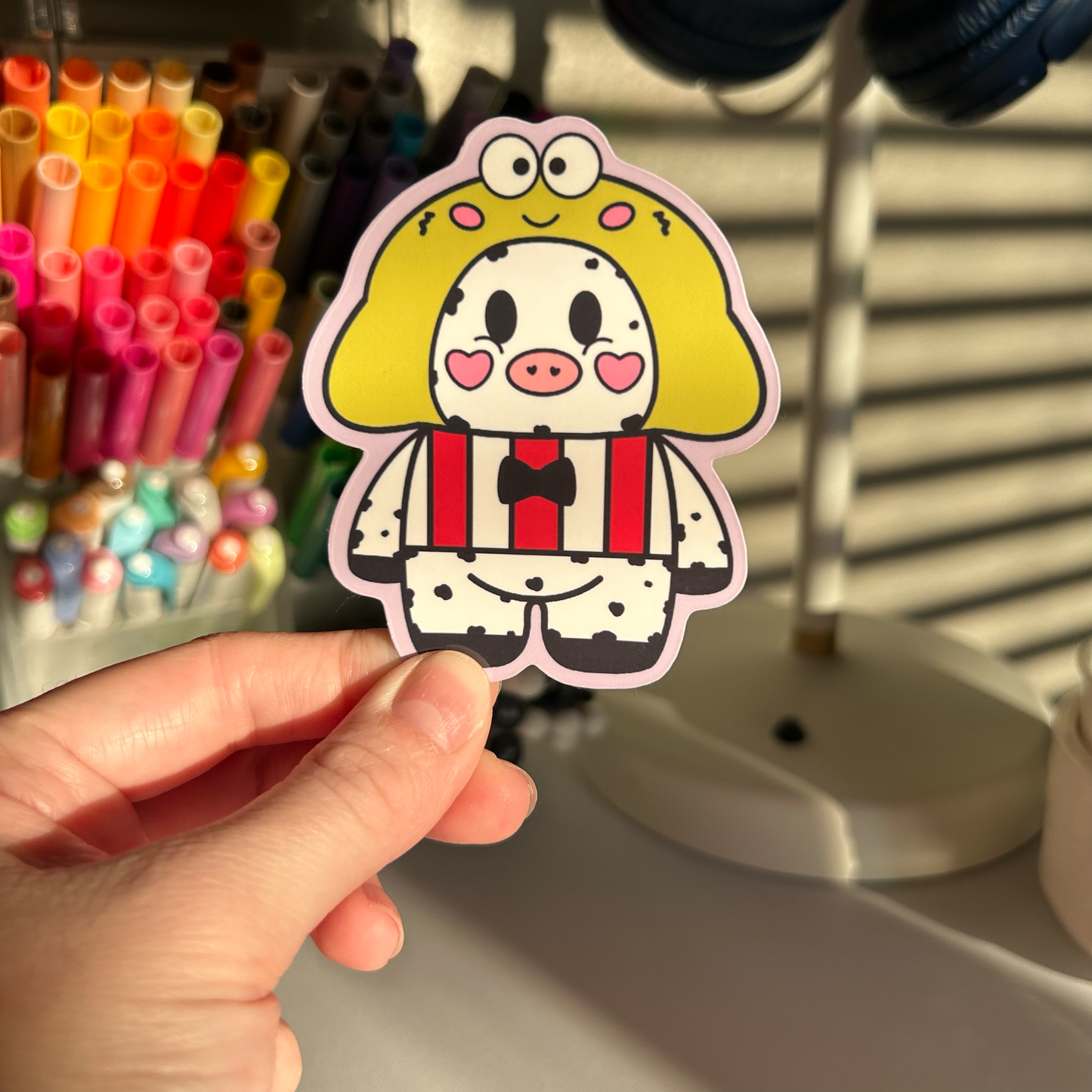Keroppi Moo Vinyl Sticker