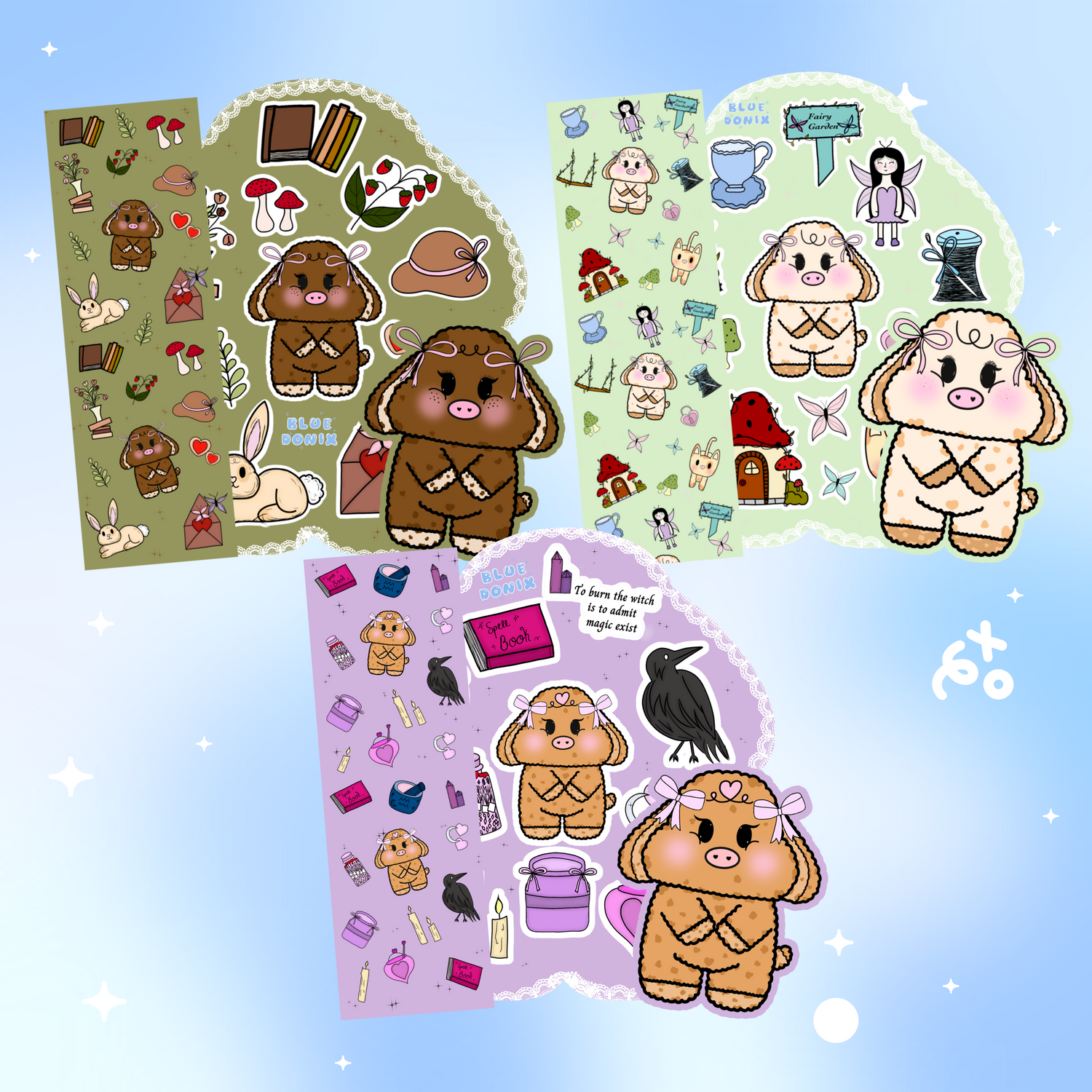 Fairy, Witch, Cottage Core Trio