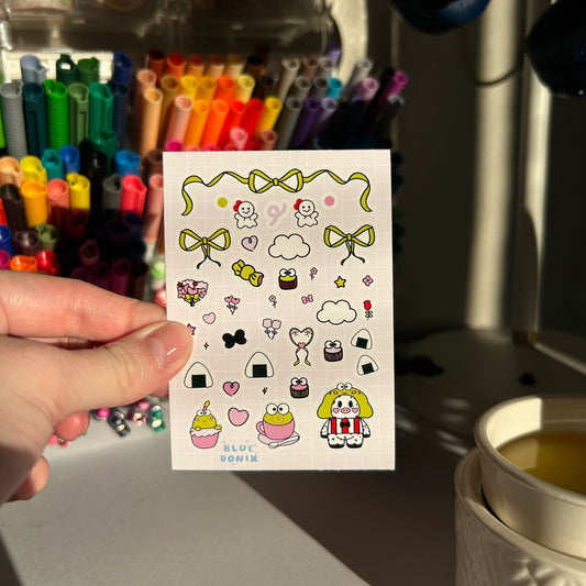 Keroppi Moo Sticker Sheet