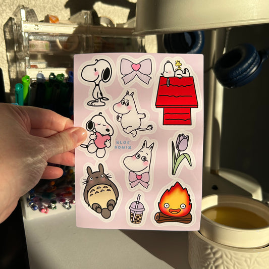 Beloved Animations Vinyl Sticker Sheet