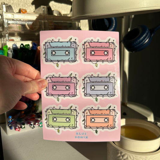 roll back the tape and replay me Sticker Sheet