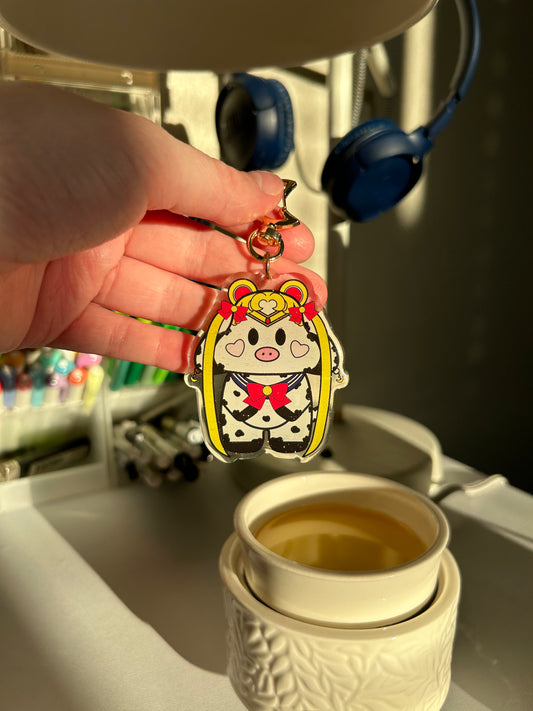 Sailor Moo Keychain