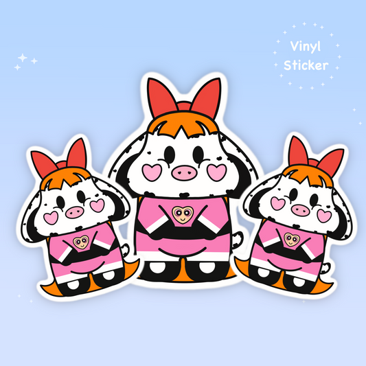 Blossom Moo Vinyl Sticker