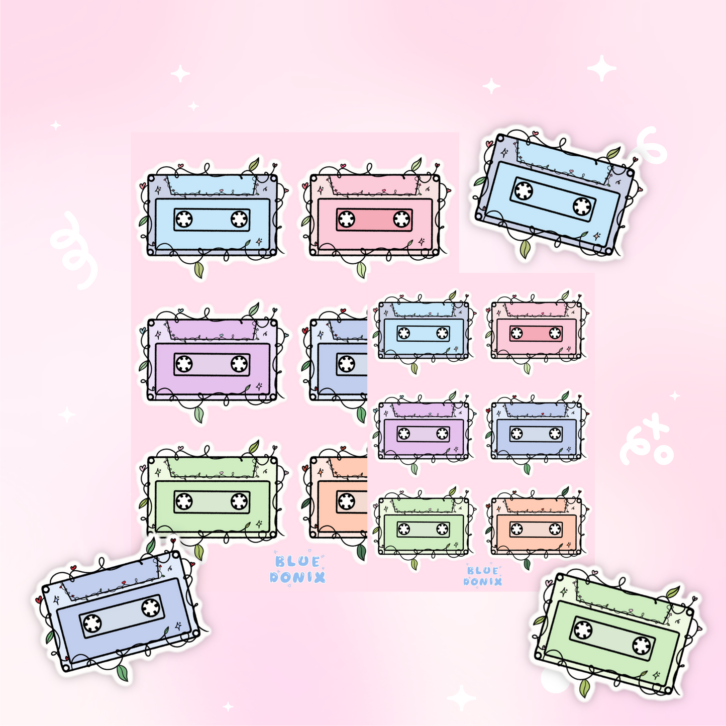 roll back the tape and replay me Sticker Sheet
