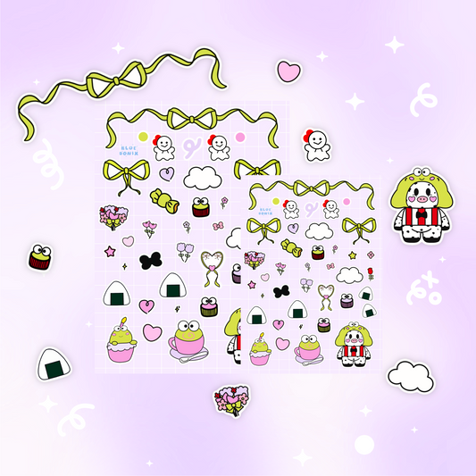 Keroppi Moo Sticker Sheet