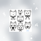Gatitos in their Bows Sticker Sheet