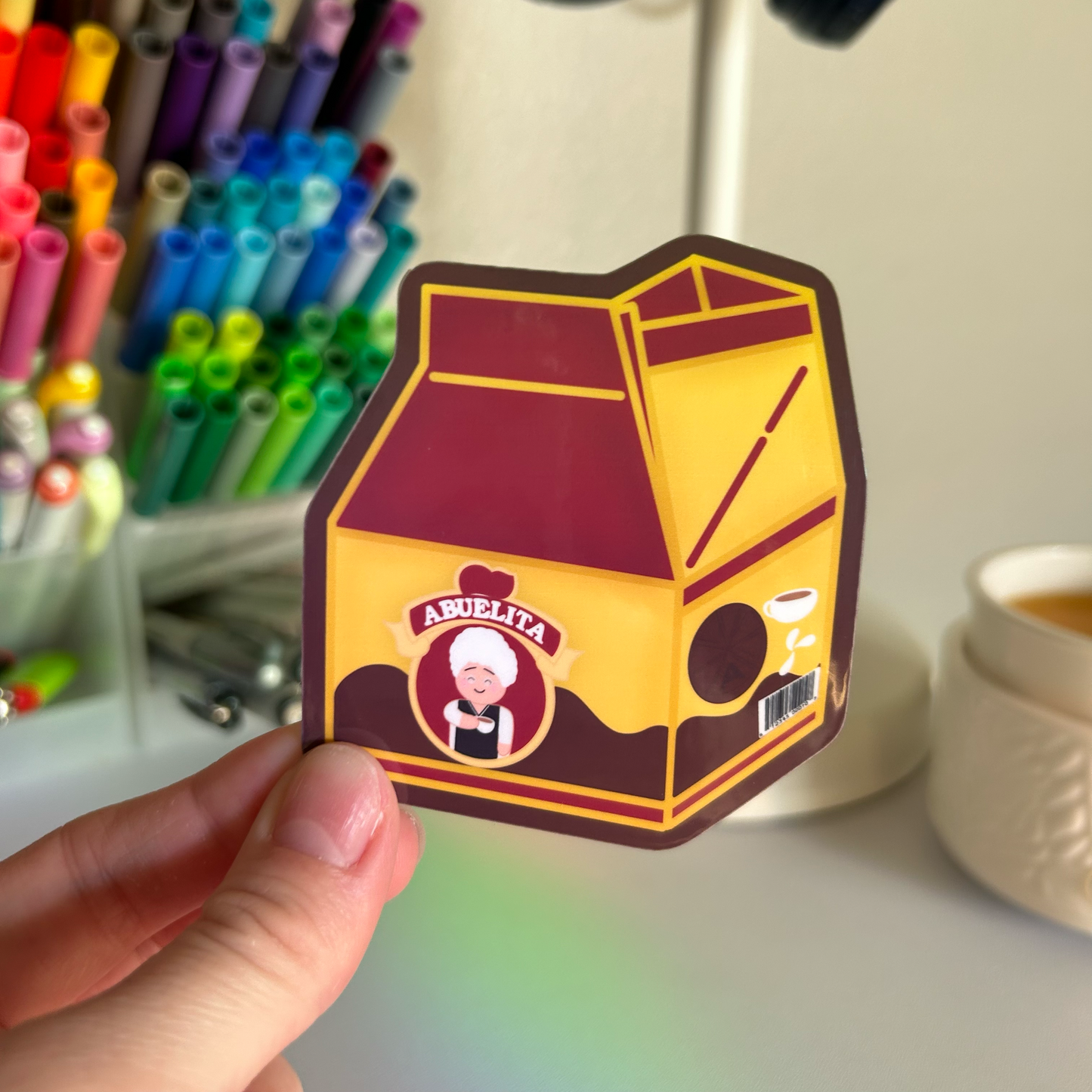 Abuelita Chocolate Carton De Leche Vinyl Sticker